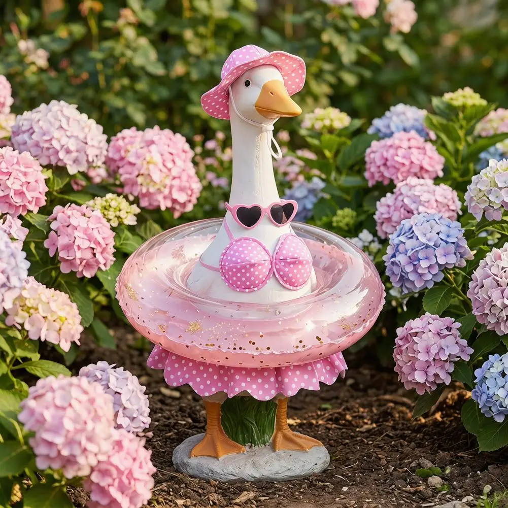 Hawaiian Style Goose Suit Goose Costume Hawaiian Style Summer Outfit Porch Goose Clothing Decorative Garden Lawn Patio Outdoor