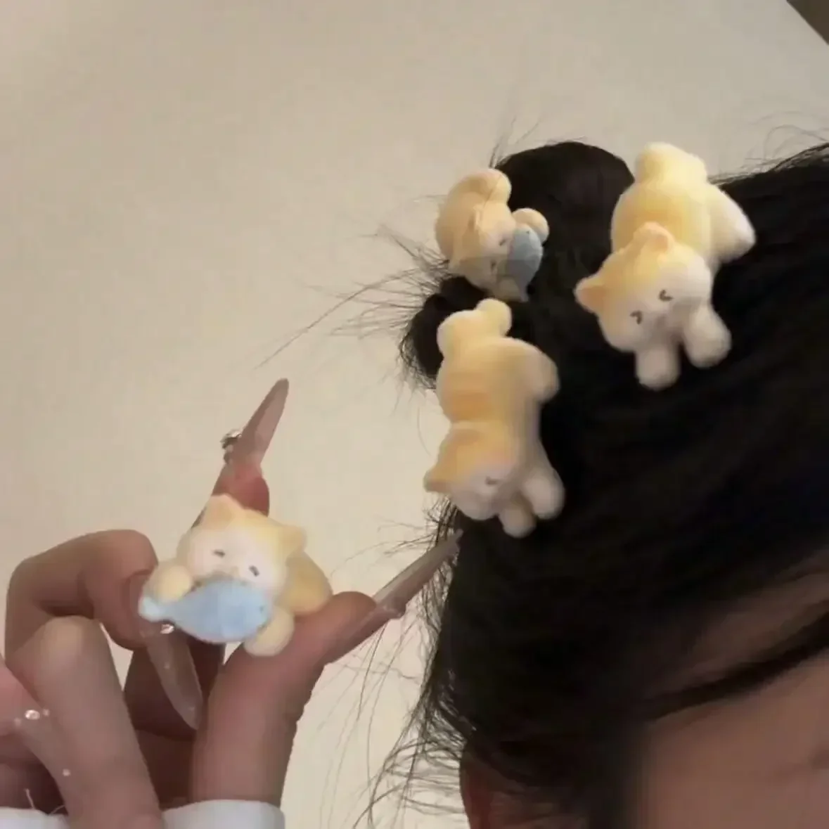 2pcs Cute Sweet Mini Orange Cat Hair Clips For Women, Side Bangs & Flyaway Hair Clips,Summer,Holiday,Travel