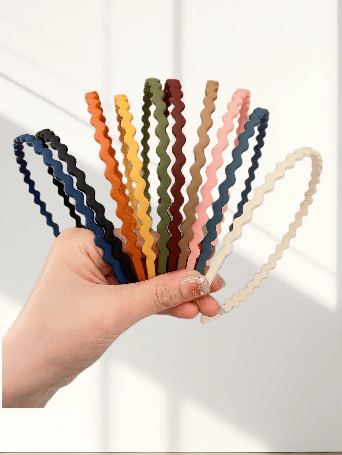 10pcs/Pack Women Wavy Headband, Minimalist Wash Face Hoop Hairband, Versatile Thin Hairclips Accessories ,Makeup Hair Hoop Headband Head Accessories Beauty Home Hair Accessories