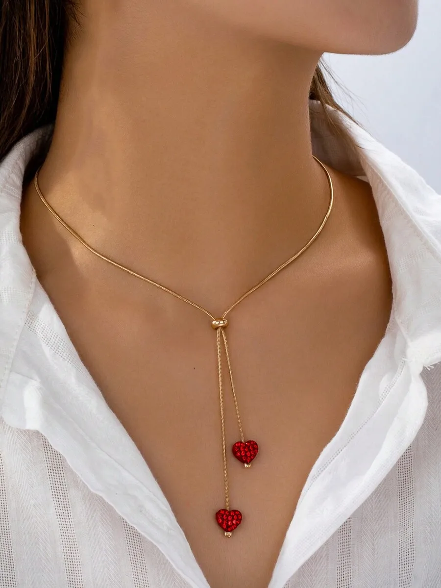 Crystal heart pendant necklace for women — elegant everyday wear and perfect Valentine’s Day gift
