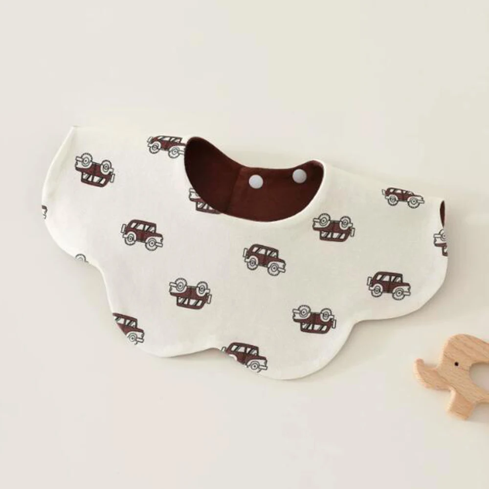 Waterproof Baby Bibs Reversible Cotton Spit-up Drool Bandana Bibs Saliva Towel Infant Feeding Bib Newborn Accessories