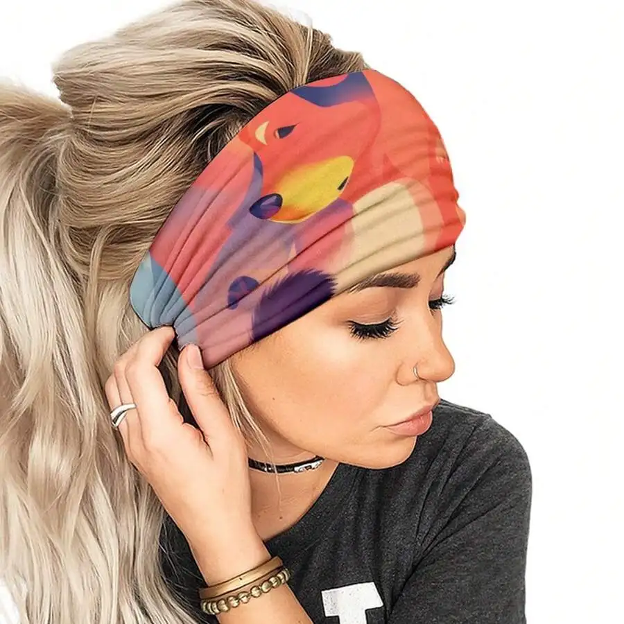 Womens Printed Multi-Functional Headband For Sports Yoga Hiking Cycling Outdoor Daily Use
