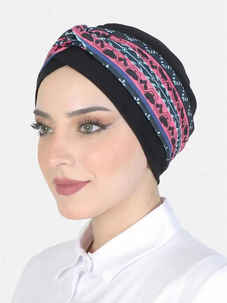 Womens Printed Criss-Cross Headband Head Wrap For Daily Summer Beach Use