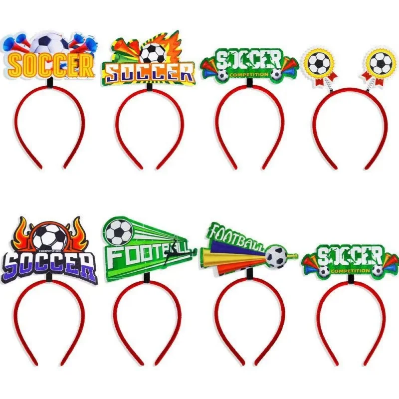 Football themed headband, fan cheering decorations, props, football badges, headbands, hair clips