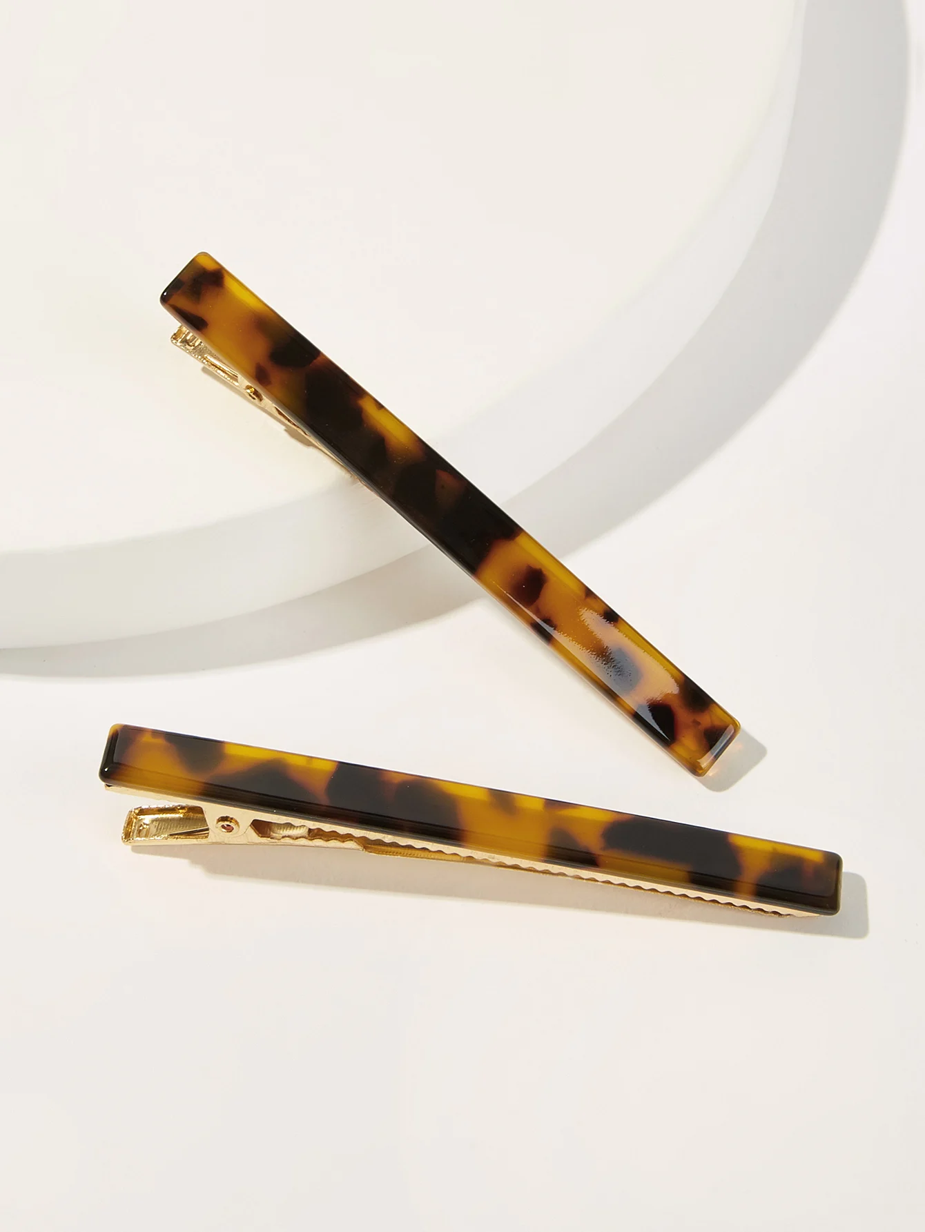 Tortoiseshell Pattern Hairpin 2pcs Casual Hair Clips Claw Clips Hair Claws Hair Slide Hair Barrettes, School Stuff, Hair Accessories, Head Accessories, Hair Accessories For Women