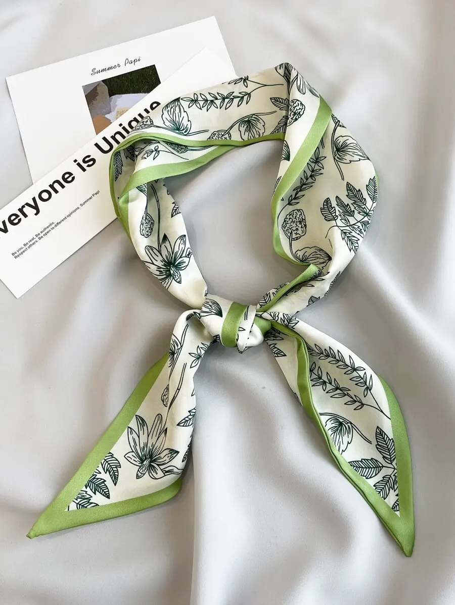 Women's Floral Print Scarf, Suitable For Daily Wear Hair Band Turban Headband Sweatband, School Stuff, College, Headbands Fall