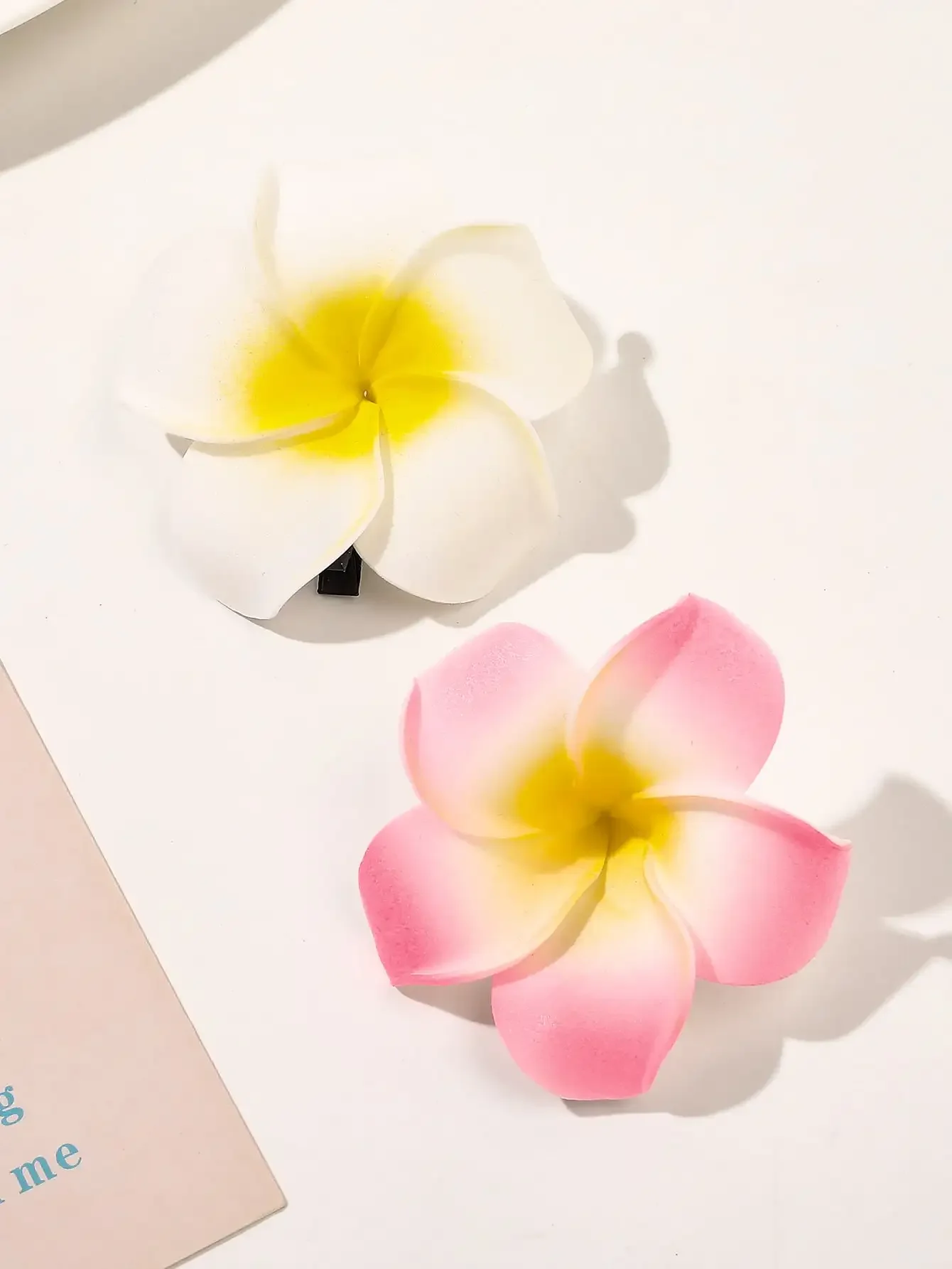 2pcs Boho Style Oversized Faux Flower Hair Clip Set, Elegant Beach Side-Bang Decor Headpieces Claw Clips Hair Claws Hair Barrettes, School Stuff, Pink Hair Clips, Vacation Outfits Woman, Girly, Hair A