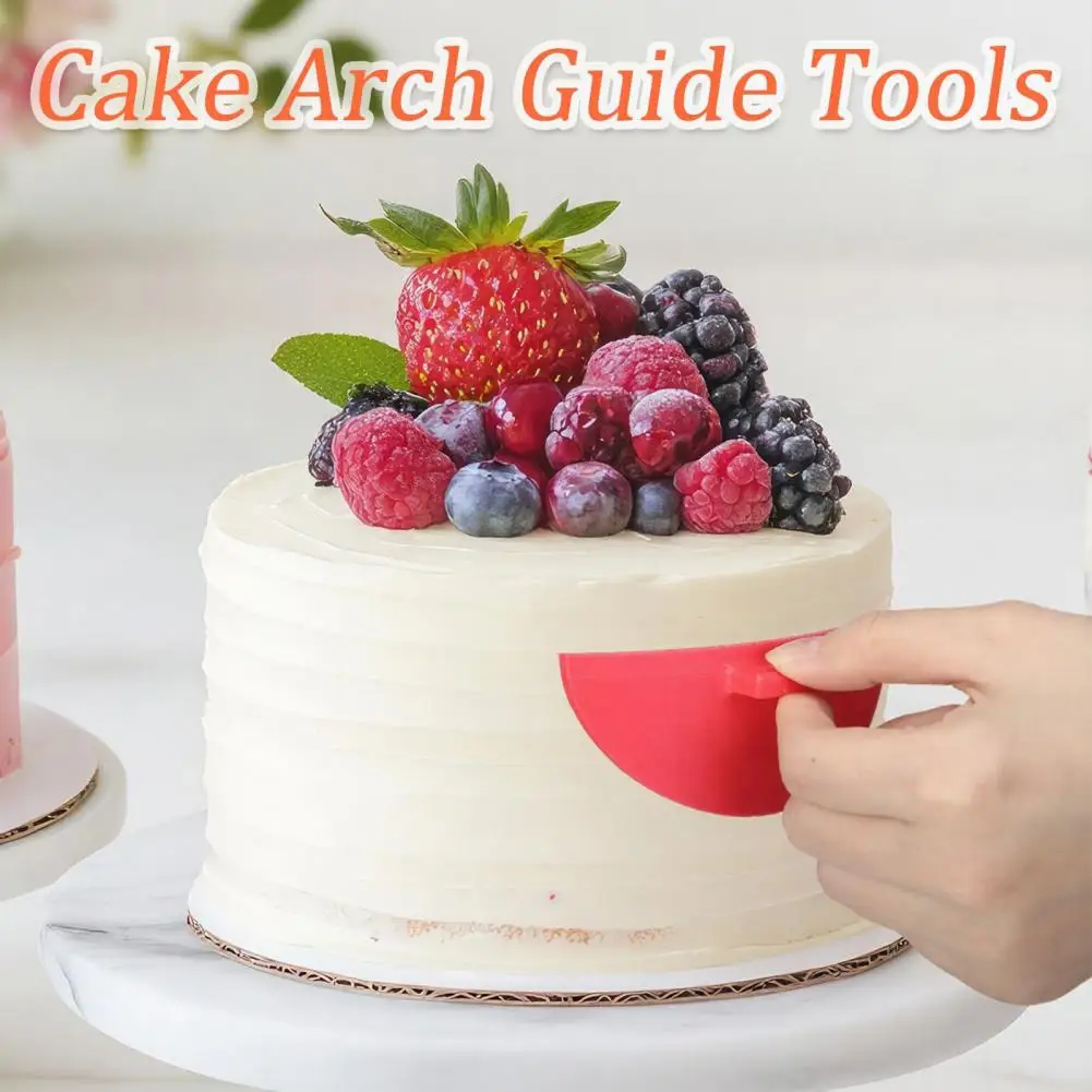 Cake Ruffle Marker for Cakes 6pcs Cake Arch Guide Tool Set Ruffle Marker for 6-10 Inch Cakes Precision Piping Guide Stencil