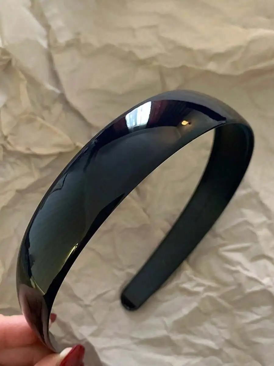 Black Plastic Headband For Women Minimalist Fashion Hair Accessory Daily Casual Party Beach