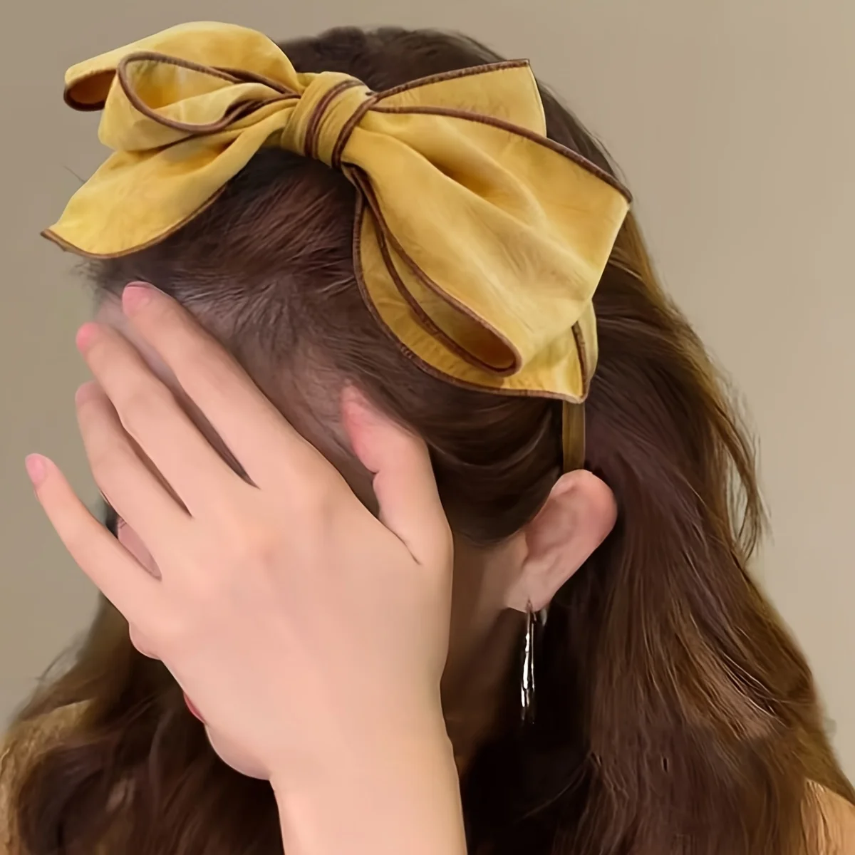 1 package of hemming, oversized bow headband, elegant, simple and soft, wide-brimmed headband, new daily hair accessories for face washing.