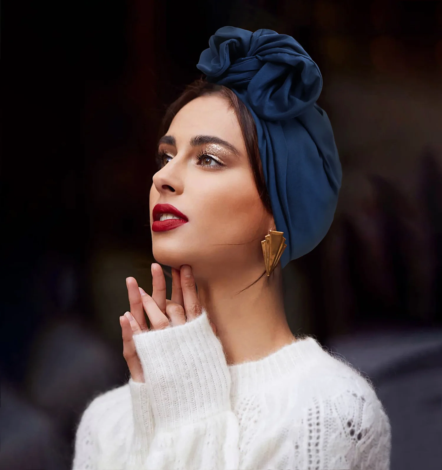 Vintage Soft French Turban Hat Fashion Female Bandana Headband Women's Hair Cover Cap Ladies Head Wraps Muslim Headscarf Bonnet