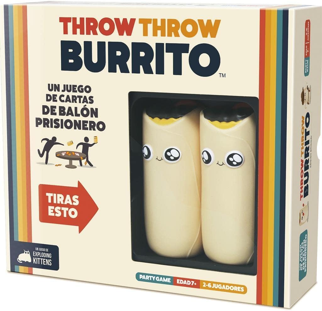Throw Throw Burrito de Exploding Kittens - Juego de fiestas para todas las edades