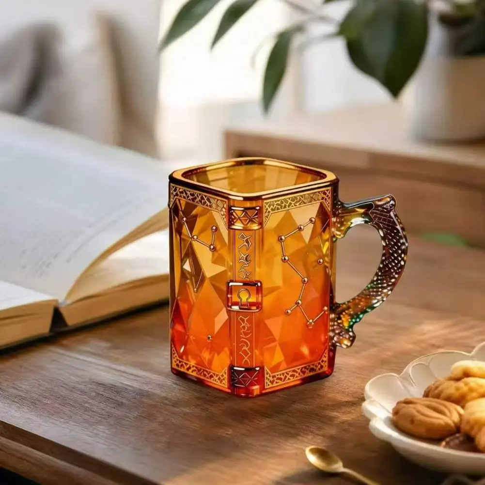 Literary-themed Mug Constellation Glass Mug 330ml Zodiac Coffee Cup with Heat Reveal Design Starry Night Water Glass for Home